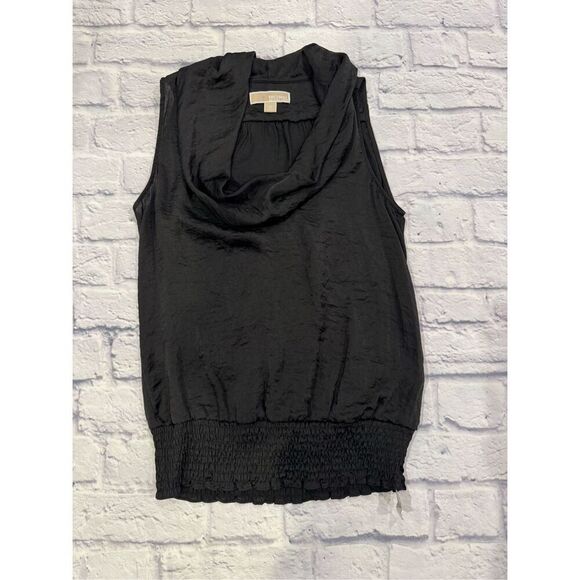 MICHAEL Michael Kors Sleeveless Cowl Neck Blouse in Black Size Medium - Picture 1 of 5